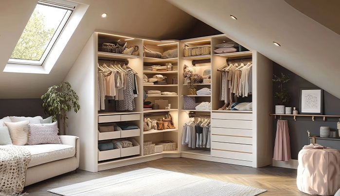 Open-Shelving Corners-Modern Corner Wardrobe Designs
