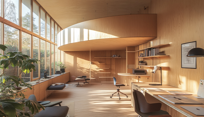 Modern plywood office desk - CenturyPly