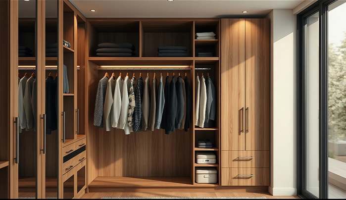 Space-Saving L-Shaped Designs-Modern Corner Wardrobe Designs