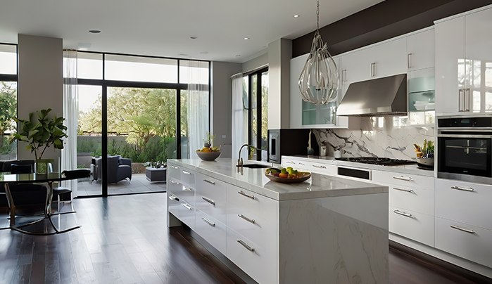 High gloss laminate kitchen- CenturyPly