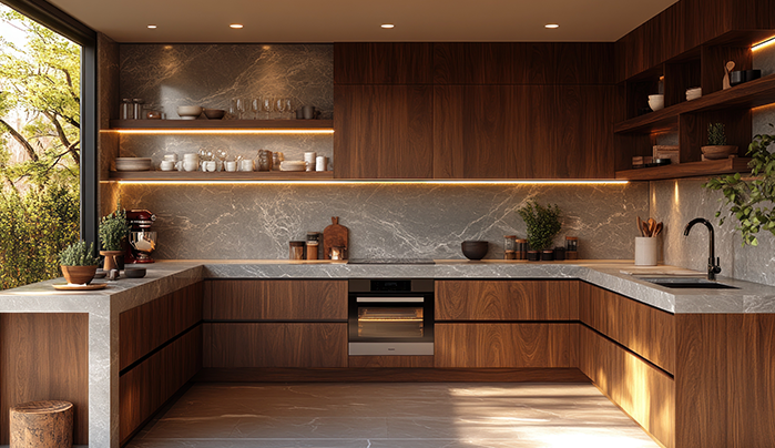 U-Shaped Kitchens - Indian kitchen design