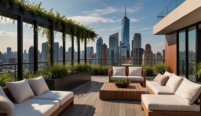 Smart-Tech Balcony- Balcony Design Idea
