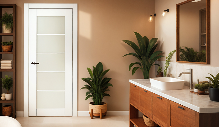 PVC Modern Bathroom Door Design