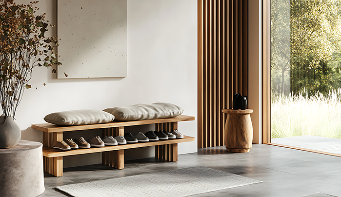 plywood shoe rack