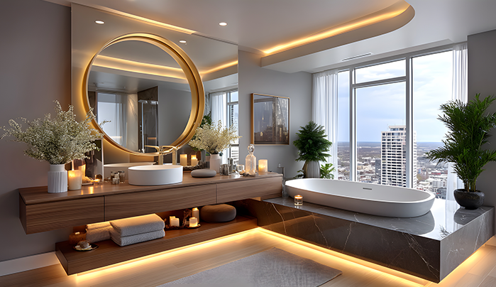 Modern glossy laminate vanity - CenturyPly