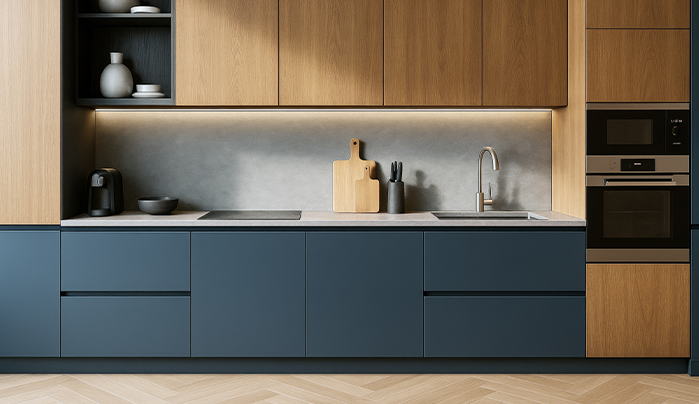 High gloss kitchen cabinet - CenturyPly