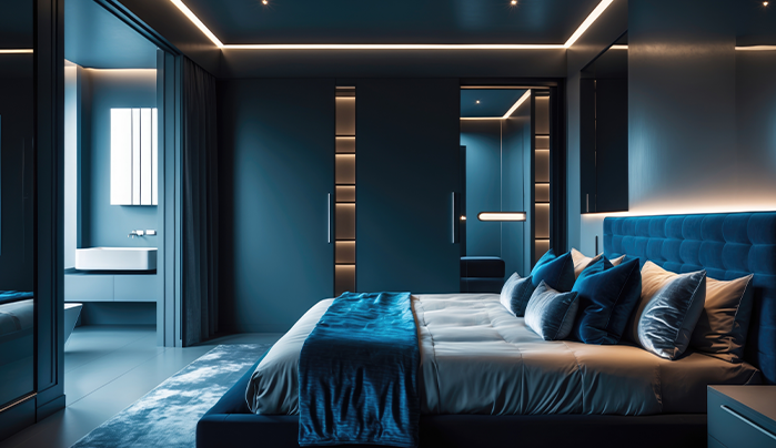 Painted Pop of Colour-Bedroom Door Designs