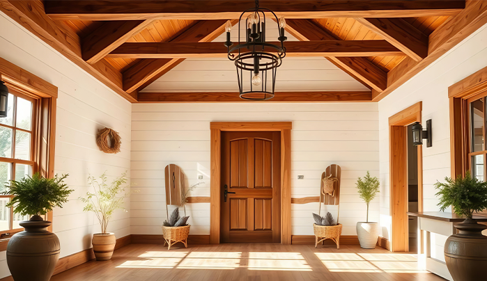 Shiplap Plank Door-Bedroom Door Designs