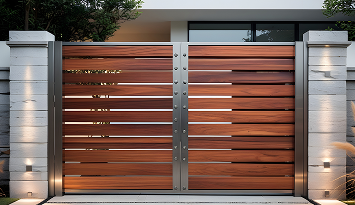 Minimalist Teak Wood Door Design