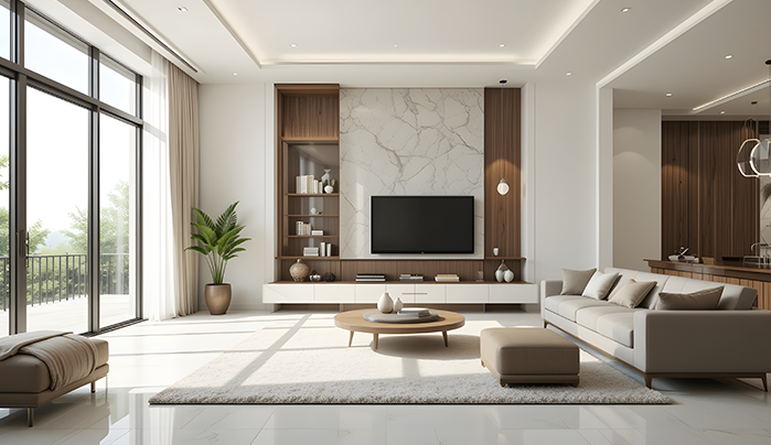 Modern plywood tv unit - CenturyPly