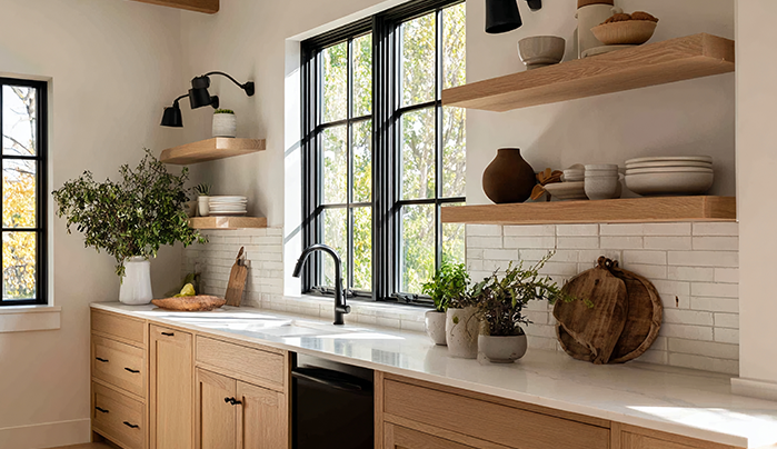 Stainless Steel Floating Kitchen Shelves - Kitchen Shelf Design Ideas