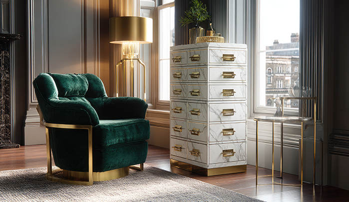 Modern high-rise chest laminate drawers - CenturyPly