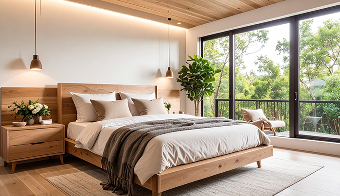 Modern veneer bed- CenturyPly