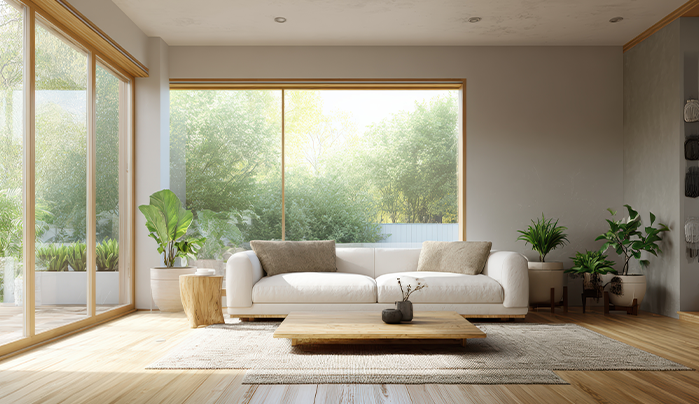 Plywood table for living room