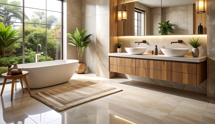 Modern bathroom plywood vanity - CenturyPly
