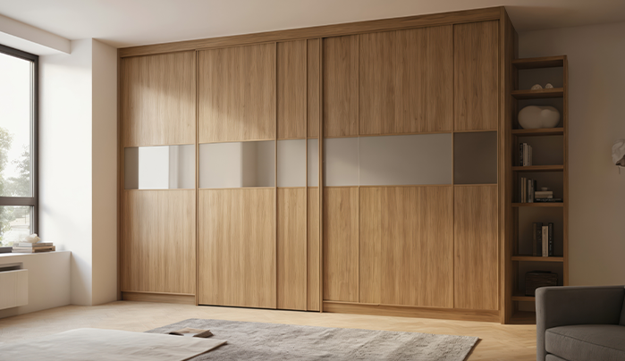 Sleek Sliding Door Wardrobes- Modern Corner Wardrobe Designs