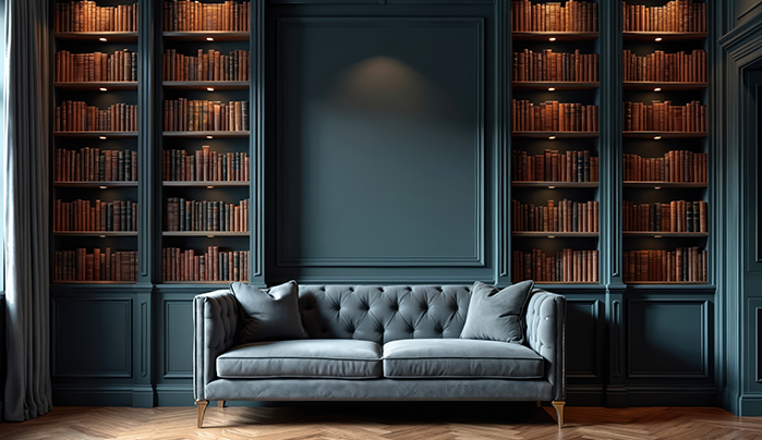 Glass-Front Library Cabinet - Home Library Designs