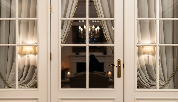 French Style Door with Glass-Bedroom Door Designs