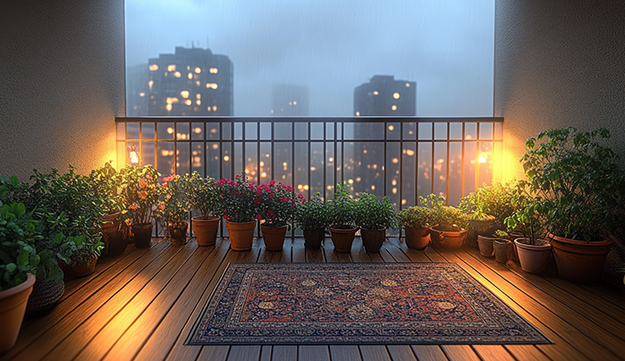Monsoon-Ready Balcony- Balcony Design Idea