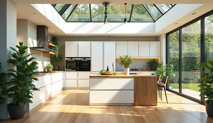 High gloss laminate kitchen cabinet - CenturyPly