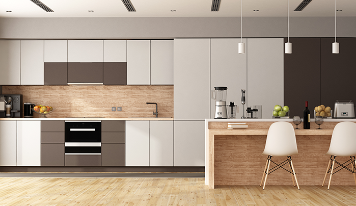 Open Counter and Breakfast Nook - Indian kitchen design