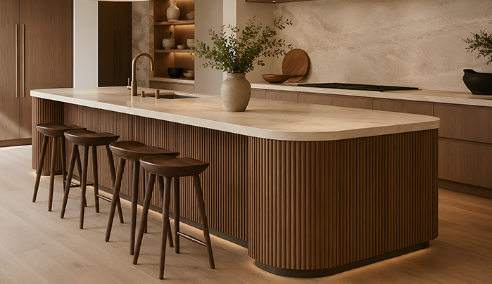 Fluted Finesse - Kitchen Laminate Design - CenturyPly