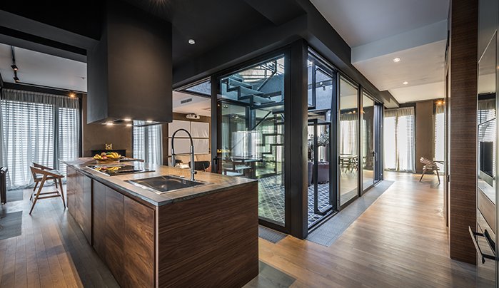 Modern plywood kitchen island - CenturyPly