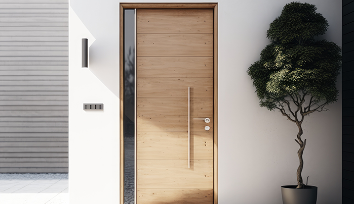 Veneered Elegance Door - Kitchen Door Design