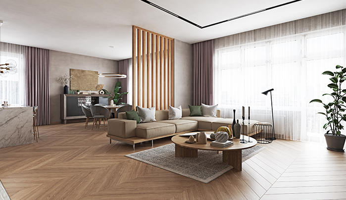 Modern round plywood table - CenturyPly