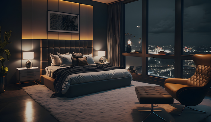 Bedroom interior with virokill - CenturyPly