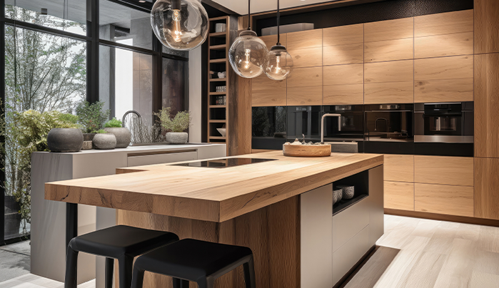 Designer plywood kitchen cabinet - CenturyPly