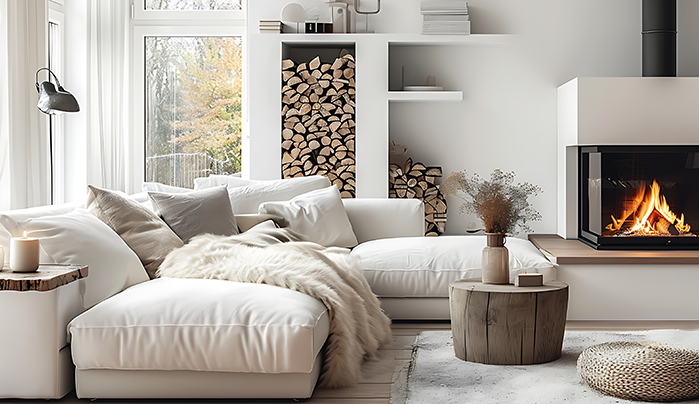 Modern lounge with plywood table - CenturyPly