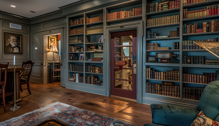 Hidden Passage Library Door - Home Library Designs
