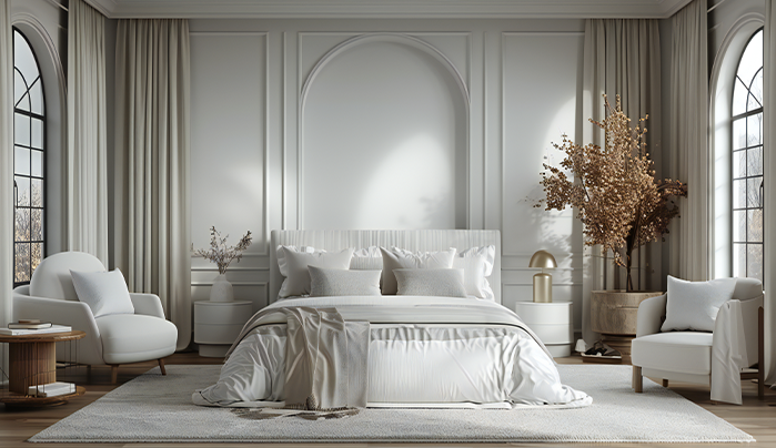All White Zen - modern Bedroom Design Ideas
