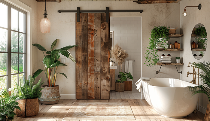 Barn Bathroom Door Design