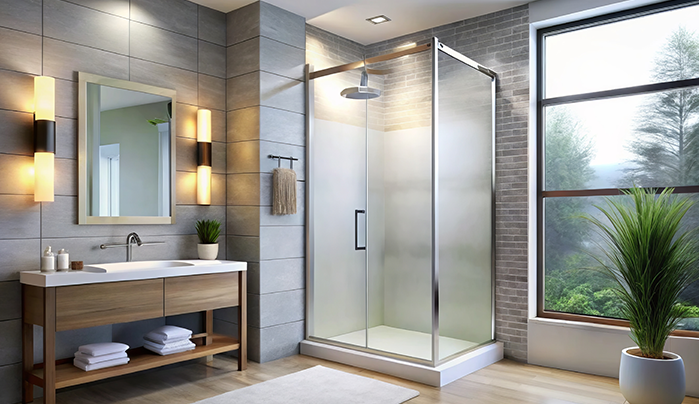 Sliding Glass Bathroom Door Design