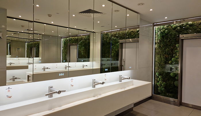 Laminate finish modern restroom - CenturyPly