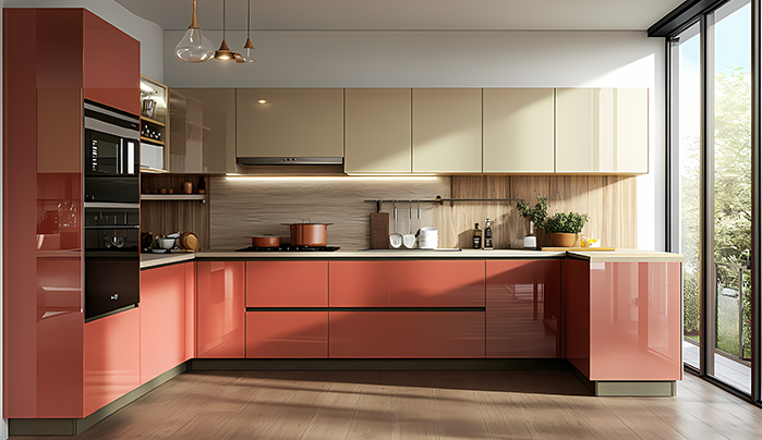 Open Shelves and Rustic Charm - Indian kitchen design