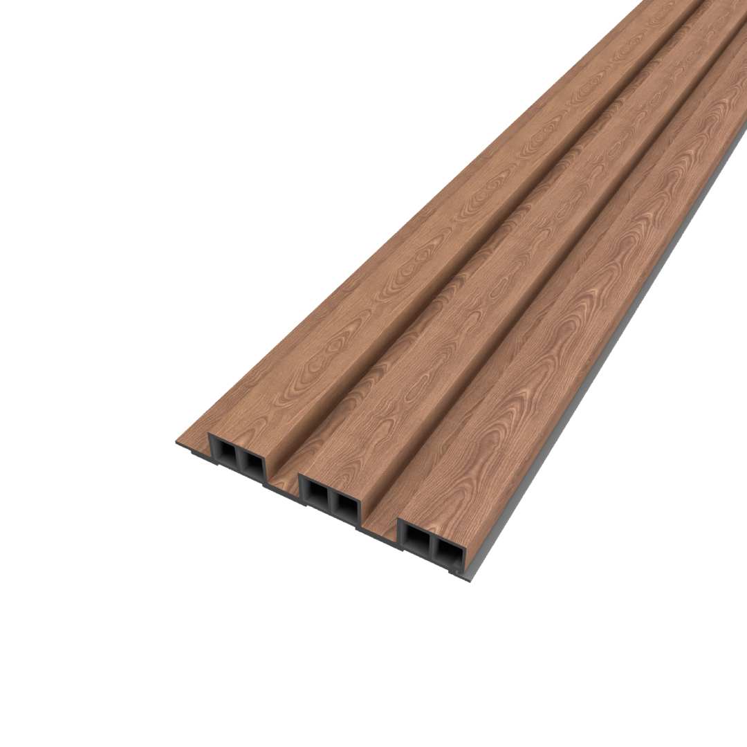 Century DEUCE WPC Louver Panel 9.5ft x 7.67in 26mm Wood Tone Finish – Wooden Louvers for Bedroom & Feature Wall Bengaluru