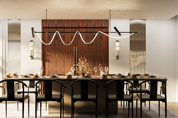 Modern And Creative Bedroom Design Featuring Wooden Panel Wall