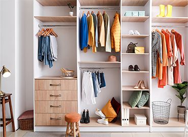 simple dress cabinet design L shaped dressing room wardrobe Importa Dubai UAE