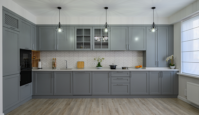 Lucida glossy kitchen cabinet - CenturyPly