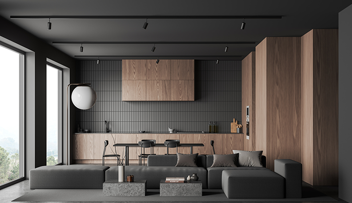 Modern kitchen with laminate cabinet - CenturyPly